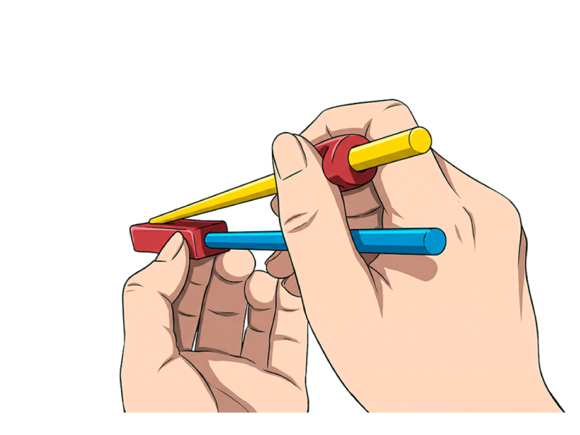 固定箸・作用箸の反復練習・タテ使いを意識する